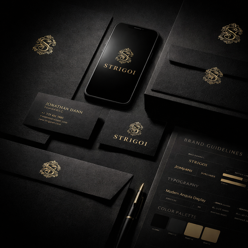 Strigoi Dark Branding Kit